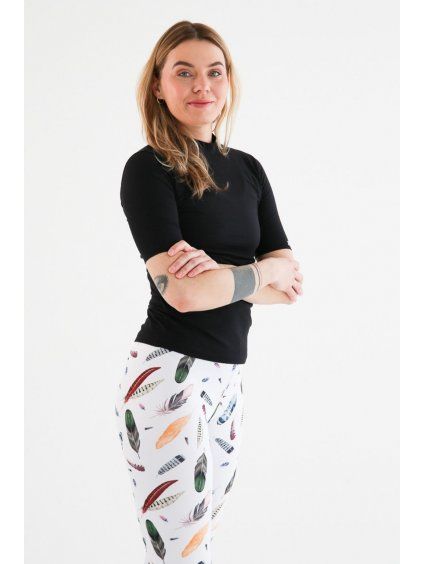 Dámske tričko nanosilver stojačik čierne