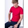 Červené minimalistické pánske tričko LUKAS - nanoSPACE by LADA